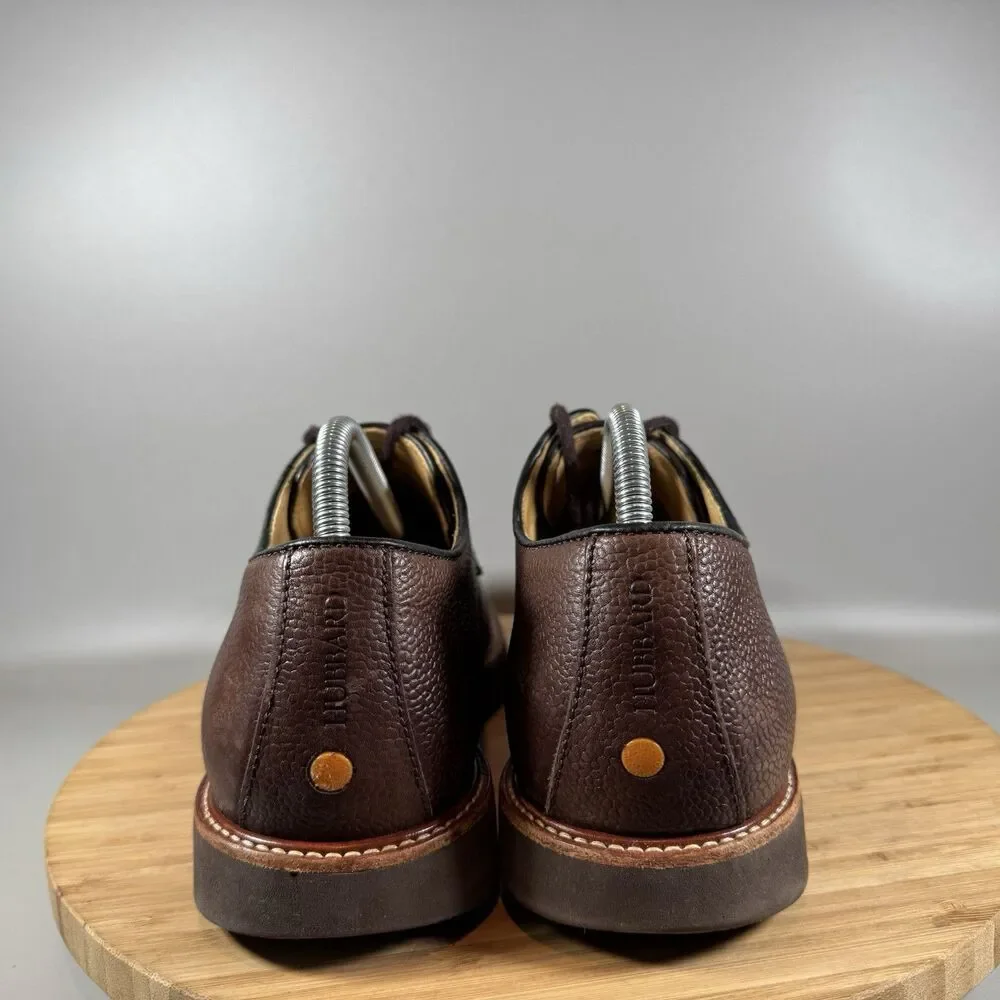 S Samuel Hubbard ’Highlander’ Mens 8.5 W‎ Brown Pebble Grain Leather Dress Shoes